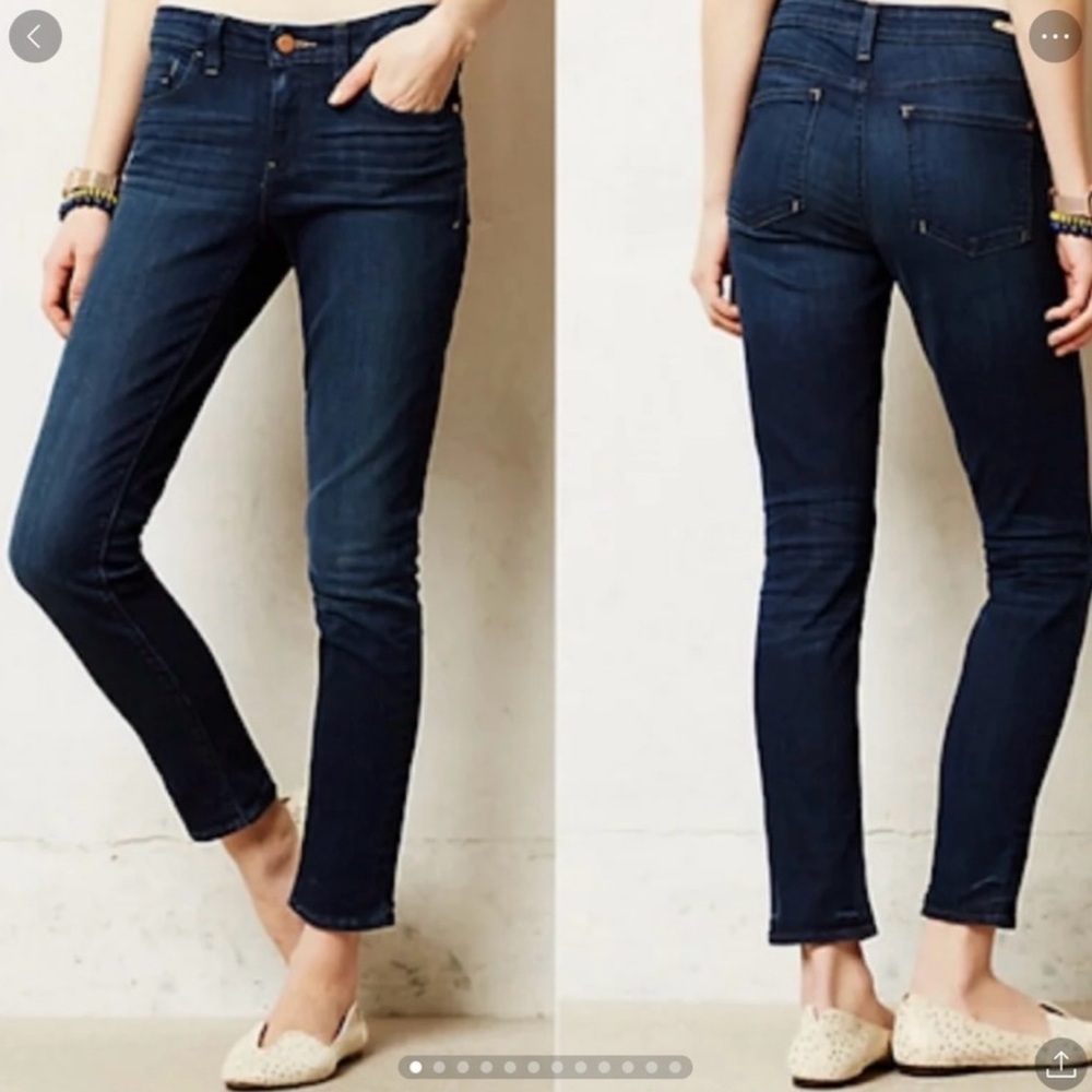 Pilcro and the Letterpress Deep Indigo Straight Leg Jeans